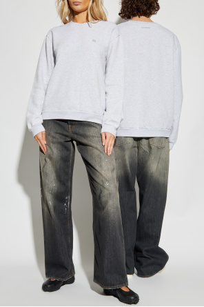 トップス Acne Studios Cow Sweat Acne Studios - Sweater printed logo - Moss Green